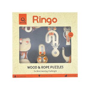 معمای نخ و حلقه طرح چوب - پک 6تایی